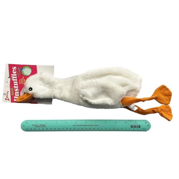 NEW 2 Dog Toys Plush Squeaky Squirrel Unstuffies Crinkle Goose - Picture 7 of 12